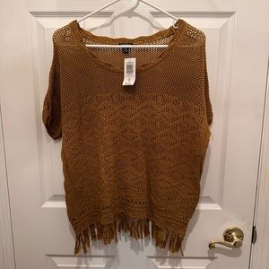 Torrid crochet fringe top